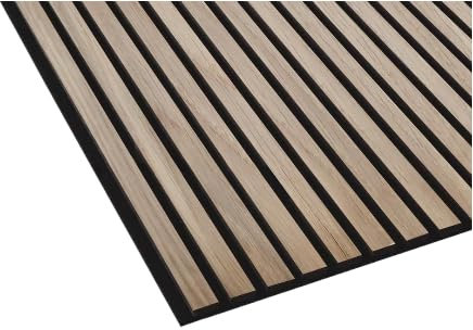 Tile Fort Acoustic Wall Panels - Real Wood Oiled Oak 3D Wall Panels | Slat Wall Panelling for Home | Wood Panels for Walls MDF Core | Acoustic Panels Wood Wall Cladding | 240cm (Natural Oak)