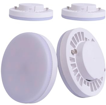 ukzboss GX53 7W 2700K Warm White Non-dimmable LED Spotlight Cabinet Light Reflector Bulb Replace to 50w 75w Halogen Bulb for GX53 Fixture for Kitchen Unit Lighting (Warm White 2700K)