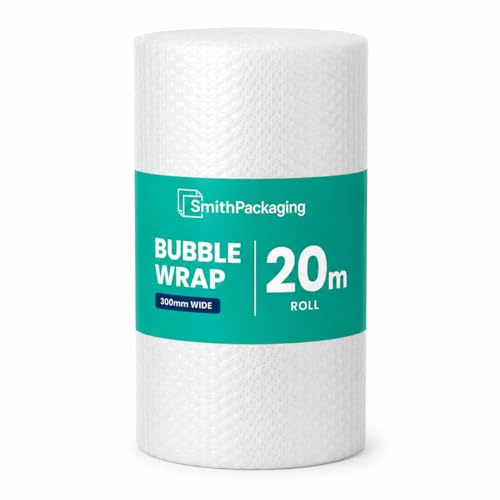 SmithPackaging Large Bubble Wrap Roll 300mm x 20m - Small Air Bubbles Packaging for Moving House & Packing Storage Boxes