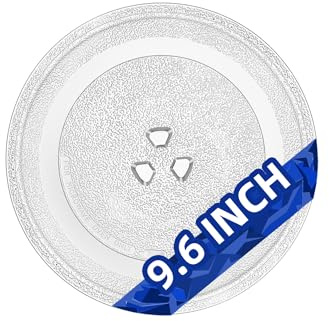 9.6 Inch Microwave Glass Plate - Durable Replacement Microwave Glass Plate for Small & Retro Microwaves (0.7 Cu Ft, 700W), Good Price Quick Fix
