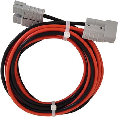 UZIAH Cavo Batteria per Carrello Elevatore 50A 600V Spina di Ricarica per Carrello Elevatore Elettrico Cavo di Collegamento Batteria 10AWG con 2 Connettori Rapidi,200cm/6.5ft