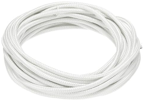 QUARKZMAN 13 AWG Silikon Elektrokabel 2.5 mm² 5 Meter Flexibles Hochtemperatur Geflochtenes Kabel Sauerstofffreier Kupferdraht Isolierter 500 Grad Celsius für Lampe Boiler Heizung Weiß