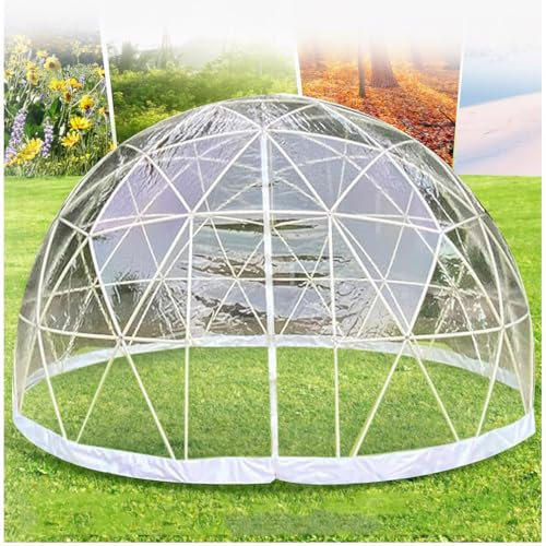 GAYAYAS Tenda a Bolle da Giardino, casa a Cupola da Giardino Impermeabile, Tenda a Cupola Igloo da Giardino, con Copertura in PVC, per Cortili,3.6M