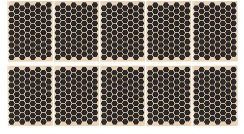 10Pcs Grip Decal Sticker, Textured Ultra Thin Sweat Absorption Anti Slip Grip Tape Self Adhesive Universal Grip Tape for Mouse Keyboard Mobile Phone, Black