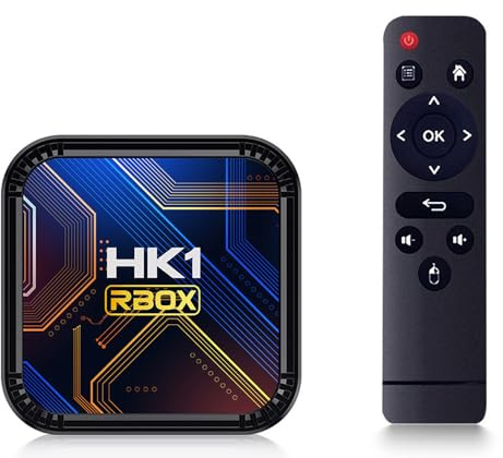 Android TV Box 13.0, 2025 Hk1 Rbox K8s RK3528 CPU Quadcore 2.4Ghz/5Ghz Dual Wifi 3D 4K/8K HDR10+ Bluetooth 4.0 Smart Android Set Top Box,4GB+32GB