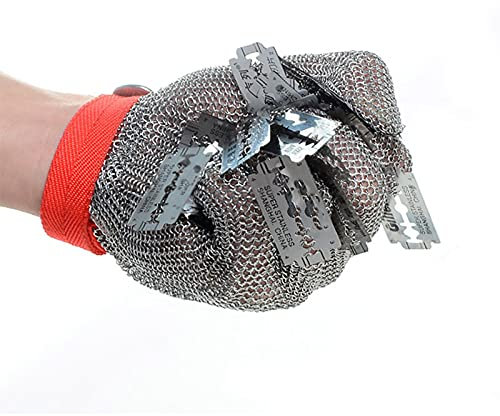 Guantes Anticortes, Guantes Resistentes a Cortes de Acero 316, Guantes de Trabajo de Seguridad de Nivel 5, protección para Dedos en Herramientas de Cocina o industriales, 5 tamaños