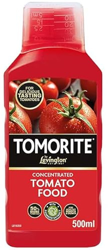 Levington Tomorite Concentrated Tomato Food – Liquid Fertiliser for Tomatoes, Potatoes & Peppers – NPK 4-3-8 – 500ml, 1L or 2.5L – For Greenhouse, Garden & Grow Bags (500ml)