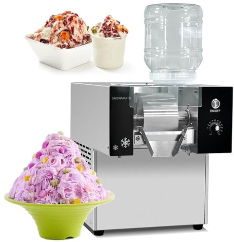 MáQuina Comercial De Hielo En Copos De Nieve, Trituradora AutomáTica De Copos De Nieve, MáQuina De Granizados Para Postres Caseros, Enfriamiento RáPido Para CóCteles Y Leche En Bares,60KG
