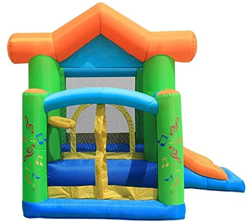 UZAMIRLEX Bouncy Castle House, Inflatable Bounce House Combo With Slide Basketball Hoop Jump Ball Pit For Outdoor Backyard