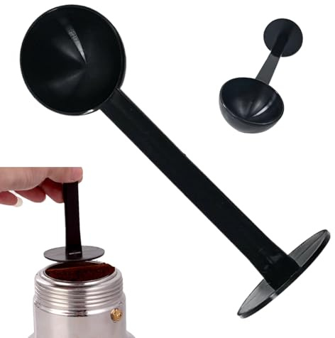 Cuchara con dosificador – Cuchara para medir el café con dosificador integrado | Cuchara multifunción con mortero en polvo, para cafetera, hogar y cocina, uso diario
