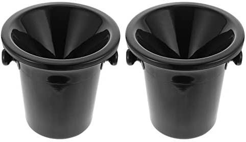 TOPPERFUN Escupideras para Cata De Vinos 2 Piezas Negro Redondo Doble Asa Plástico Cubo De Hielo Bar Restaurantes Fiestas