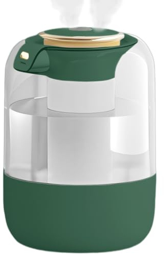 Luftbefeuchter Schlafzimmer Top-Fill Humidifier 2L Grün | 360° Doppeldüse, 7 Farben Nachtlicht, Aroma Disc, Für Babys Und Pflanzen
