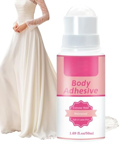 Woalopted Körperkleber - Kleidung Kleber Für Die Haut Schweißfester Flüssigkleber Stoffhaftmittel Modeklebeband,Sanfte Flüssige Fashion-Tape für Trikots Strümpfe BH-Träger Kostüme Perücken