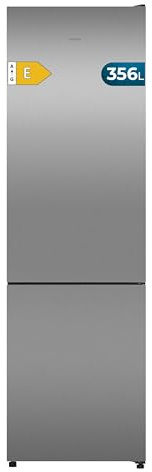 Cecotec Frigorífico Combi Total No Frost de 356L Bolero CoolMarket Combi 356i Inox E. 200cm de Alto, 59,5 cm de Ancho, Clase E, Tecnología Multi Airflow, FreshnessFlex y HumidityFlex HUB, Inox