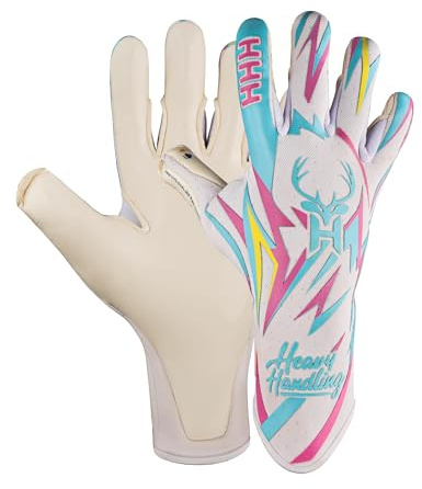 HHH Guanti da portiere per adulti e ragazzi, guanti da calcio ad alte prestazioni, guanti da portiere con palmo in lattice adesivo da 4 mm (taglia 7)