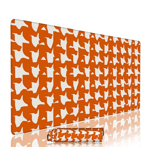 Tapis de Souris Abstrait sous Main Bureau Tapis de Souris Gaming XXL 900x500x3mm Mouse Pad Caoutchouc Orange Grand sous Main Gamer Accessoires PC Imperméable, pour Clavier Ordinateur Portable w-8960