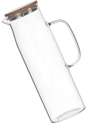 HOLIDYOYO Caraffa Grande Colorata Per Tè Ai Fiori Caraffa In Borosilicato Barattolo Per Infusione Di Acqua Barattolo Per Servire L'Acqua Bottiglia D'Acqua Succhi Bevande