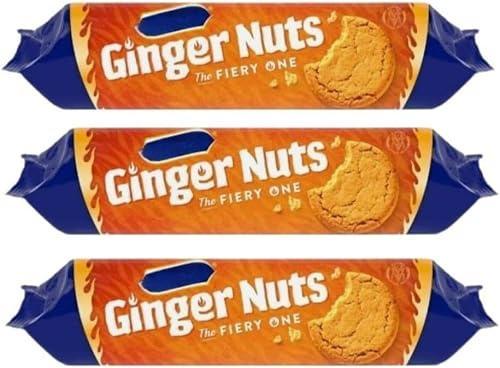 Ginger Nuts Biscuits 250g – Crunchy Ginger Biscuits, Classic Spiced Cookies, Perfect for Dunking, Suitable for Vegetarians