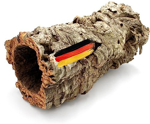 Vogelgaleria® Tolle Korkröhre aus Natur Kork-rinde für Terrarien, Nagertunnel | Nager Degu Hamster Reptilien Ratte Chinchilla Zubehör Spielzeug | Terrarium Deko | Länge 30cm; Innendurchmesser 8-13cm