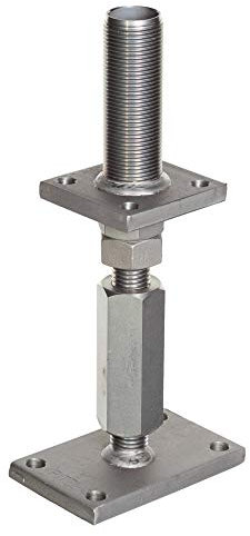 Pitzl Pfostenträger - schwere Ausführung m. Rohrgewinde, Verstellbereich 205 mm bis - 300 mm