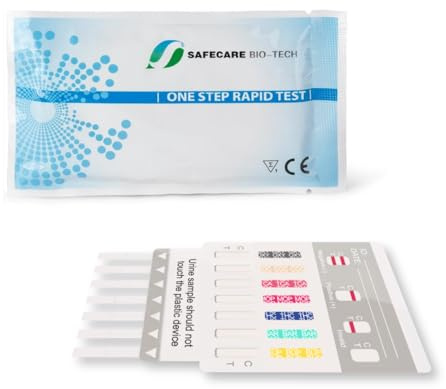 Multi Drogentest 10 Drogenarten Urin Multidrogentest Schnelltest THC Cannabis Kokain Opiate Urin Urintest Drogen Schnelltest schnelltester teststreifen Drogenschnelltest Drug Test Kit selbsttest