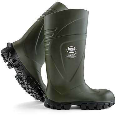 Bekina Bota de Trabajo Robusta para Mujeres y Hombres sin Puntera de Acero de Seguridad, para Uso agrícola, Garantiza una excelente adherencia, protección de Aislamiento -30 Grados, Verde, EU 42