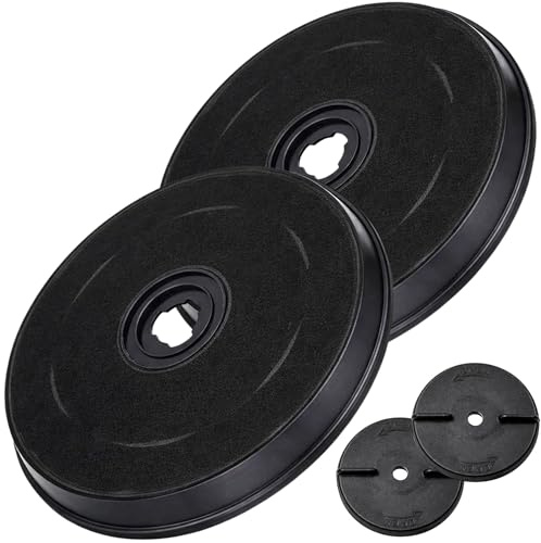 NAMAI - Set di 2 Filtro Cappa Cucina Carboni Attivi, ⌀ 23 CM | Compatibile con Faber e Altri Modelli, Antiodore, Duraturo, Facile da Installare