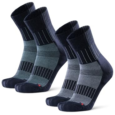 DANISH ENDURANCE Merino Ull Löparstrumpor, Vadderade Termiska, 2-pack | Merino Ull Löparstrumpor, Vadderade & Termiska med Fukttransport, för Löpning, Vandring & Vinterbruk, Unisex