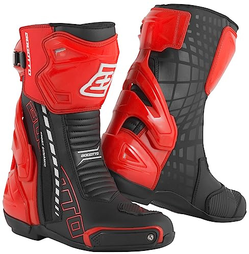 Bogotto Donington Motorcykel stövlar, schwarz/rot, 47