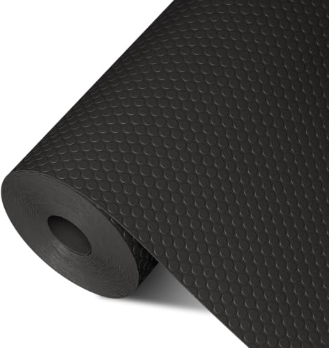 wohomuke Schubladenmatte 55x600cm Matte für schubladen Kühlschrankmatten Für Schubladen Regale Schrank Kühlschrank(Schwarz,55cmx6m)