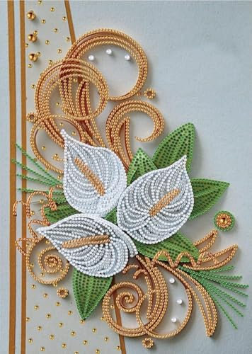TRRCEPOS 5D Diamond Painting Set für Erwachsene - Blumen bilder Bastelset mit Diamanten - Kreatives Malen für Anfänger - Perlenbilder und Strasssteine - Crystal Art 30x40cm (Diamond drawing D)