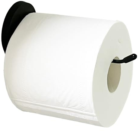 AUXPhome Portarotolo magnetico nero, porta rotolo di carta igienica, supporto per rotolo di carta igienica, forte supporto magnetico, senza bisogno di forare, chiodare o incollare
