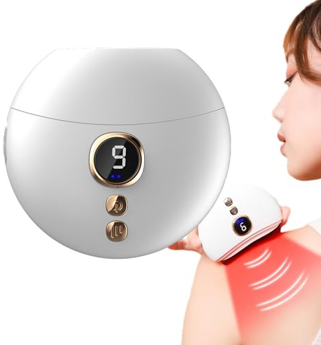 LED Sha Hautstraffung und tragbares Rotlicht-Massagegerät – 1000 mAh Akku, Gesichtsformungs- und Straffungswerkzeug mit 3 Vibrationen, tragbares und wiederaufladbares Gesichtslift-Gerät Exbert