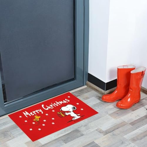 Markotex Peanuts – Snoopy - Felpudo para entrada exterior (40 x 68 cm, 40 x 70 cm, 40 x 60 cm) (Gift, Easy Christmas)