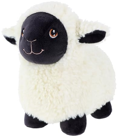 Keel Toys Keeleco SE3061 Plüschtier, 100% recycelt, umweltfreundliches Spielzeug für Kinder, schwarzes Schaf, 18 cm