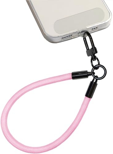 AMAYO - Handykette Universal, Handyanhänger, Handy Perlen Schlüsselband, Handschlaufe, Handygurt, Armband, Handyband, kompatibel mit jedem Handy, Smartphone und Handy Hülle (Pink Handgelenk)