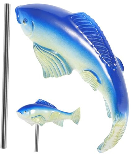 OFFSCH 4pièces Statue De Décoration De Jardin Résine Poisson pour Étang Et Pelouse Ornements Extérieurs Élégants pour Aménagement Paysager