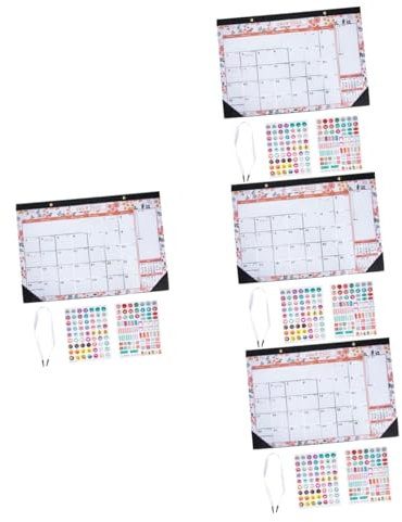VILLCASE 4sätze Monatlicher Wandkalender Englischer Planer Mit Platz Für Notizen Für Büro Und Zuhause