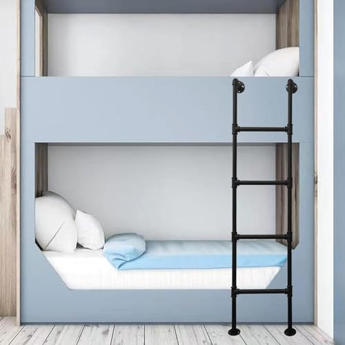 Escalera para litera de pie, 71/75/79''/83/87/91 Escalera de reemplazo de cama de metal Escalera de escalada universal Escaleras rectas tipo loft multiusos, tamaño personalizable(110cm/43in)