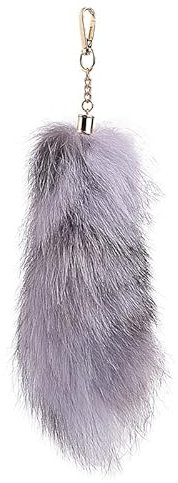Nocyclonic Fuchsschwanz Anhänger 20cm Tail, fox tail Schlüsselanhänger Für, Pelziger Schlüsselanhänger Mit Schwanz für Handtaschen -Cosplay (N)