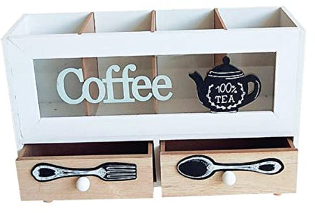 MAGICLULU Holzkaffee-aufbewahrungsbehälter Desktop-aufbewahrungsbox Für Kaffee Snacks Mit Glatter Oberfläche Und Abgerundeten Kanten