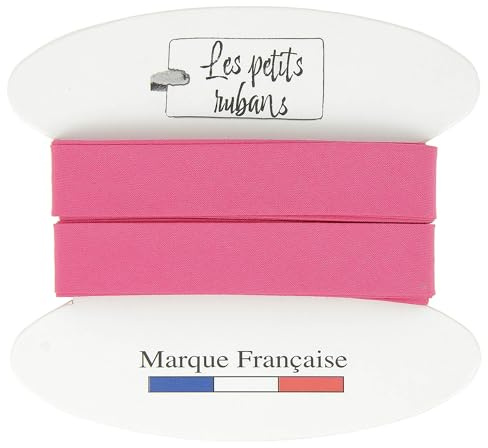 Les Petits Rubans Nastro sbieco 100% cotone - 20 mm di larghezza, 5 metri di lunghezza - Bordatura per cucito, tappezzeria, abbigliamento, coperte - Fucsia