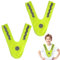 Annlpoy Pack de 2 Chalecos Reflectantes para Niños en Forma de V, para Actividades Nocturnas, Camping, Ciclismo, Caminar y Esquí - Chaleco Reflectante Niño
