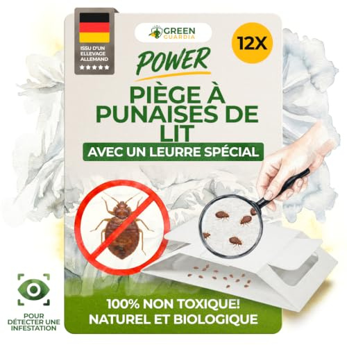 Trappola per cimici dei letti con sostanza attrattiva speciale - 12 trappole per cimici dei letti - combatte le cimici dei letti in modo ecologico, trappola chimica-free con forte superficie adesiva