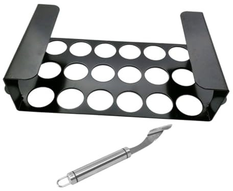 TOYANDONA 1juego Soporte De Asado De Inoxidable para Pimientos y Muslos De Pollo con Descorazonador Accesorio De BBQ para Cocción Al Aire y Camping