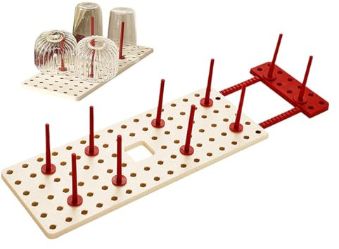 Generico Scolapiatti per Cucina - Scolastoviglie Con Pannello Forato - Vassoio Regolabile per Utensili Stoviglie Contenitori Cibi Dispensa