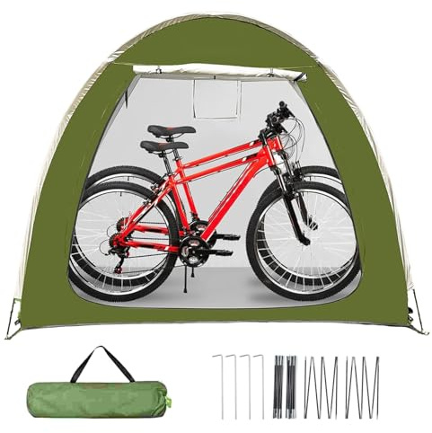 Holdes Cobertizos para Bicicletas - Cobertizo Plegable para Motocicletas - Tienda de Almacenamiento para Bicicletas Resistente a UV y Viento para Jardín y Exterior