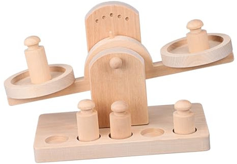 Kisangel Holzwaage Spielzeug Kinder Lernspielzeug Waage Mit Hebelwirkung Vorschule Mathematik Früherziehung