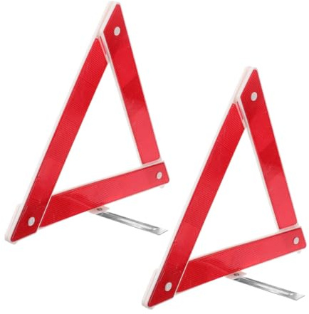 CHICAMPERA 2piezas Triángulo De Advertencia Reflectante Para Coche Plegable De Emergencia Señal De Seguridad Vial Alta Visibilidad Para Situaciones De Avería y Parada Temporal