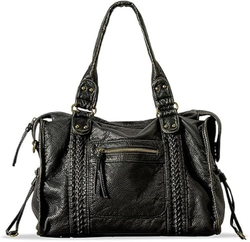 HiTotes Leather Tote Bags for Women Hobo Bag Y2K Purse Ladies Leather Handbag City Bags with Adjustable Strap